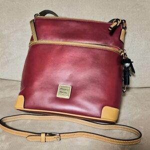 Dooney & Bourke Red and Tan Crossbody Bag